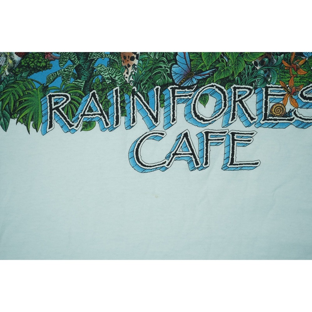 Vintage 90s Rainforest Wrap Around Nature Animal Habitat T-Shirt XL ~ Men's - Picture 6 of 6